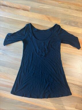 Fighting Eel Black Scoop Neck Mini Dress